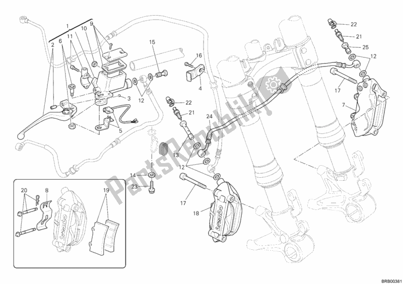 Todas las partes para Sistema De Freno Delantero de Ducati Monster 696 ABS USA 2011